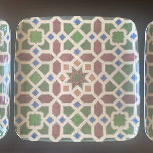 John Derian x Target Set of 3 Square Melamine Trays Never Used